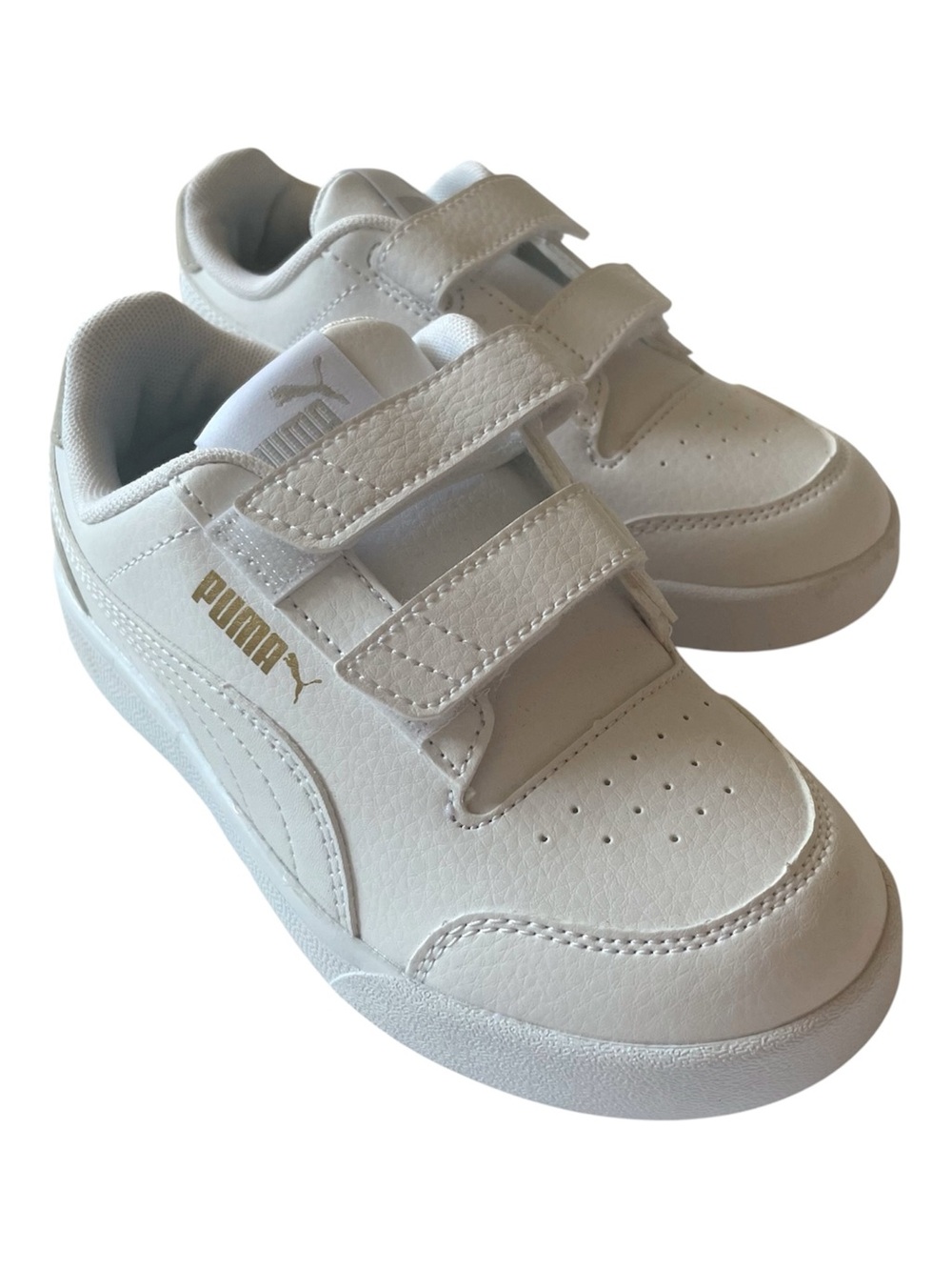PUMA SHUFFLE Sneakers Low Top Leather White Shoes 13C